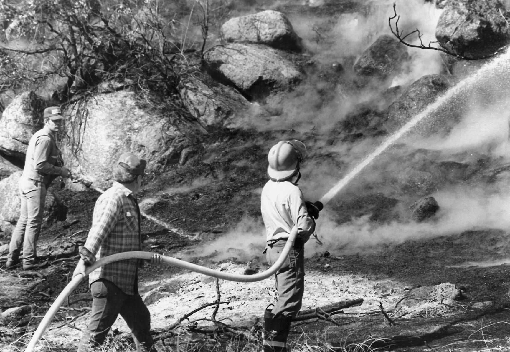 Fighting a blaze in the Elkhorn mountains